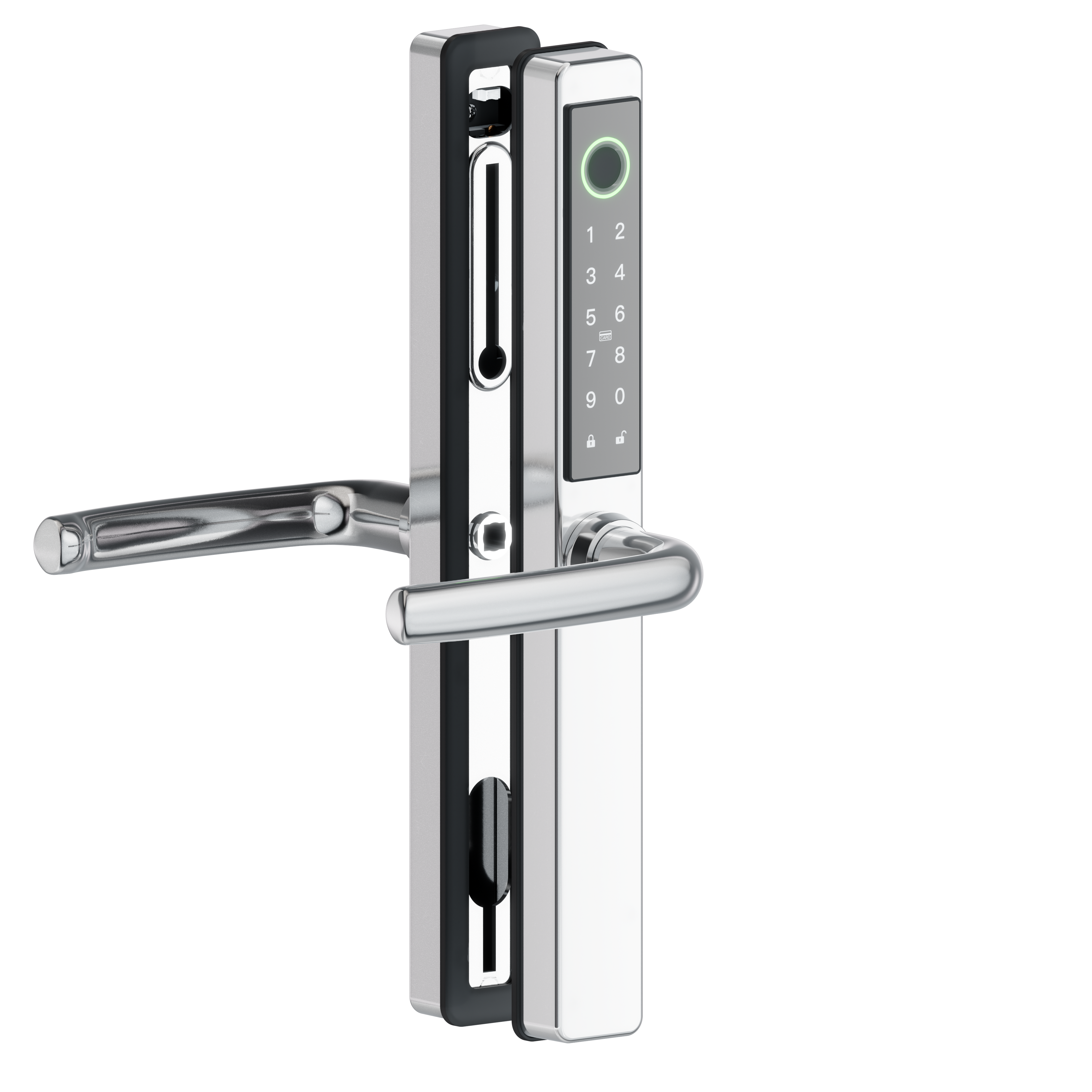 Origin Smart - Plus |  304 Stainless Steel Smart Door Handle with Fingerprint, App Control & Voice Assistant Integration