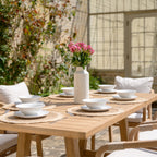 Quay 6 Seat Rectangular Dining Set in Linen