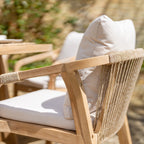 Quay 6 Seat Round Dining Set in Linen