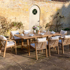 Quay 8 Seat Rectangular Dining Set In Linen