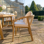 Quay 8 Seat Rectangular Dining Set In Linen