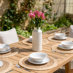 Quay 8 Seat Rectangular Dining Set In Linen