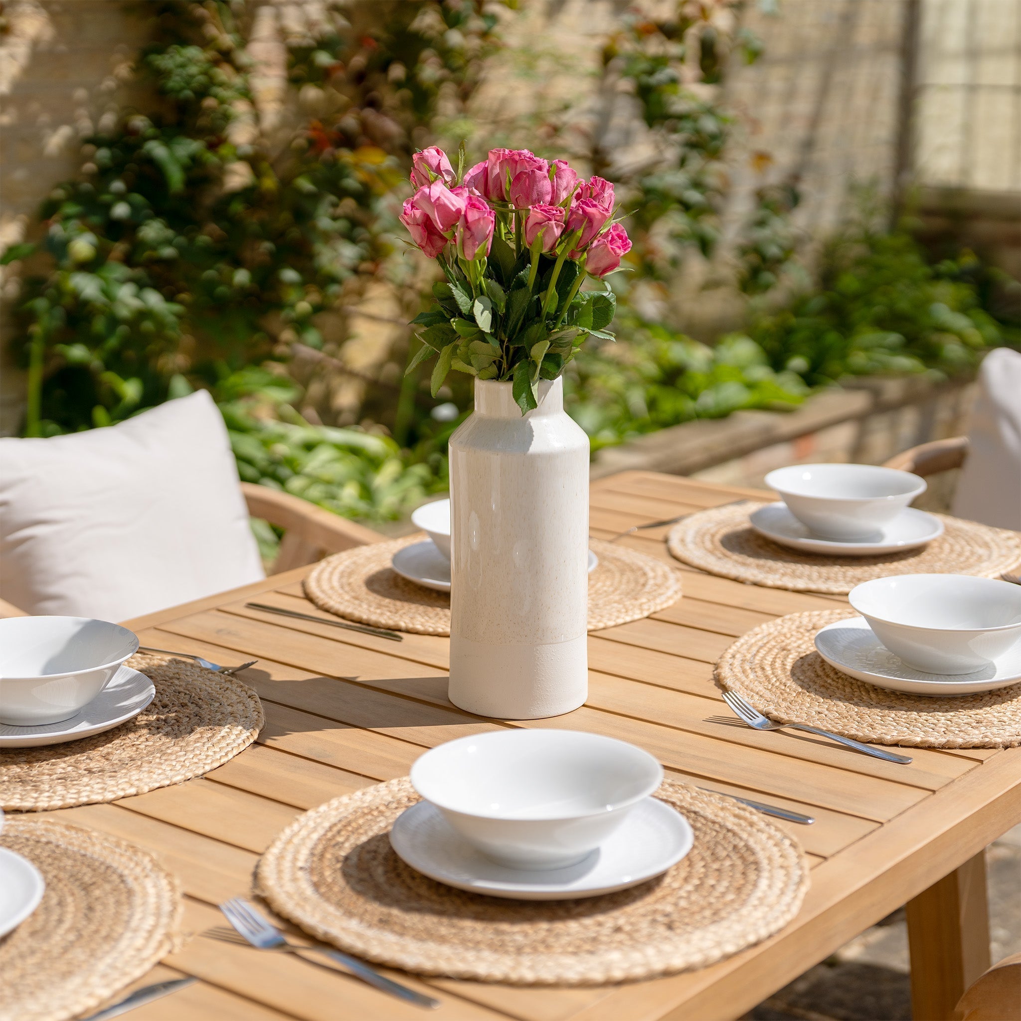 Quay 8 Seat Rectangular Dining Set In Linen