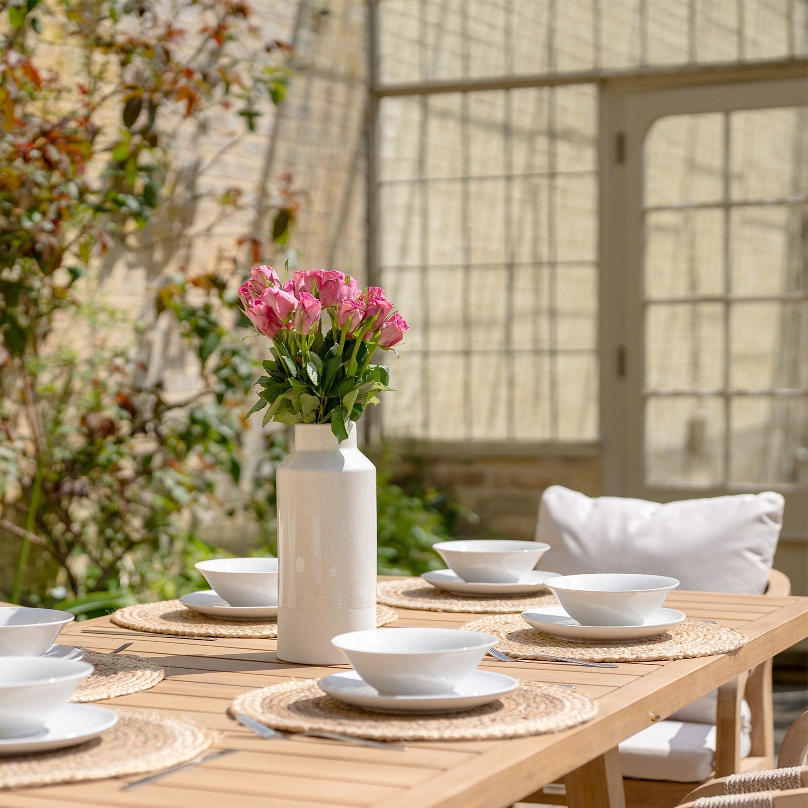 Quay 8 Seat Rectangular Dining Set In Linen