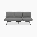 Alba 3 Seat Sofa with Sun Lounger Feature in Charcoal