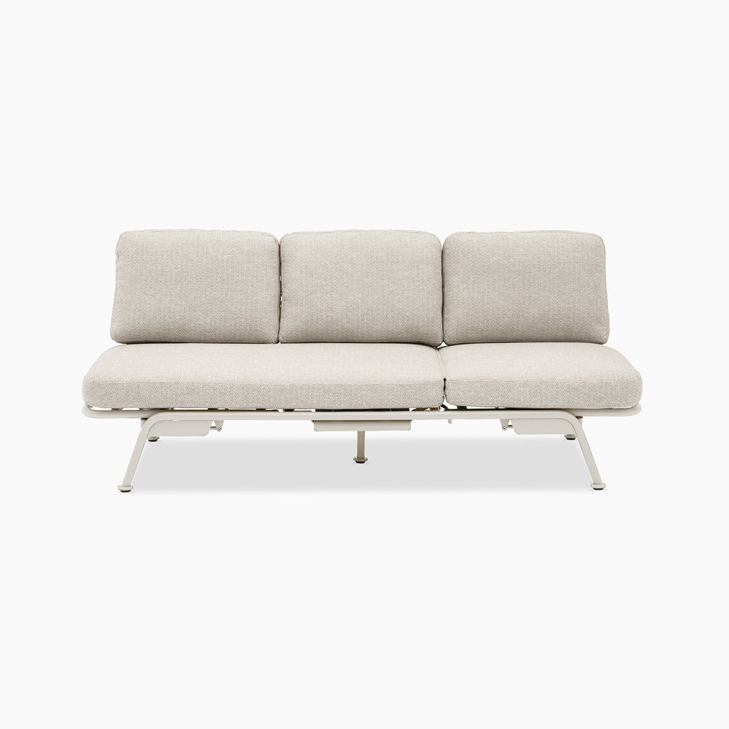 Alba 3 Seat Sofa with Sun Lounger Feature in Latte