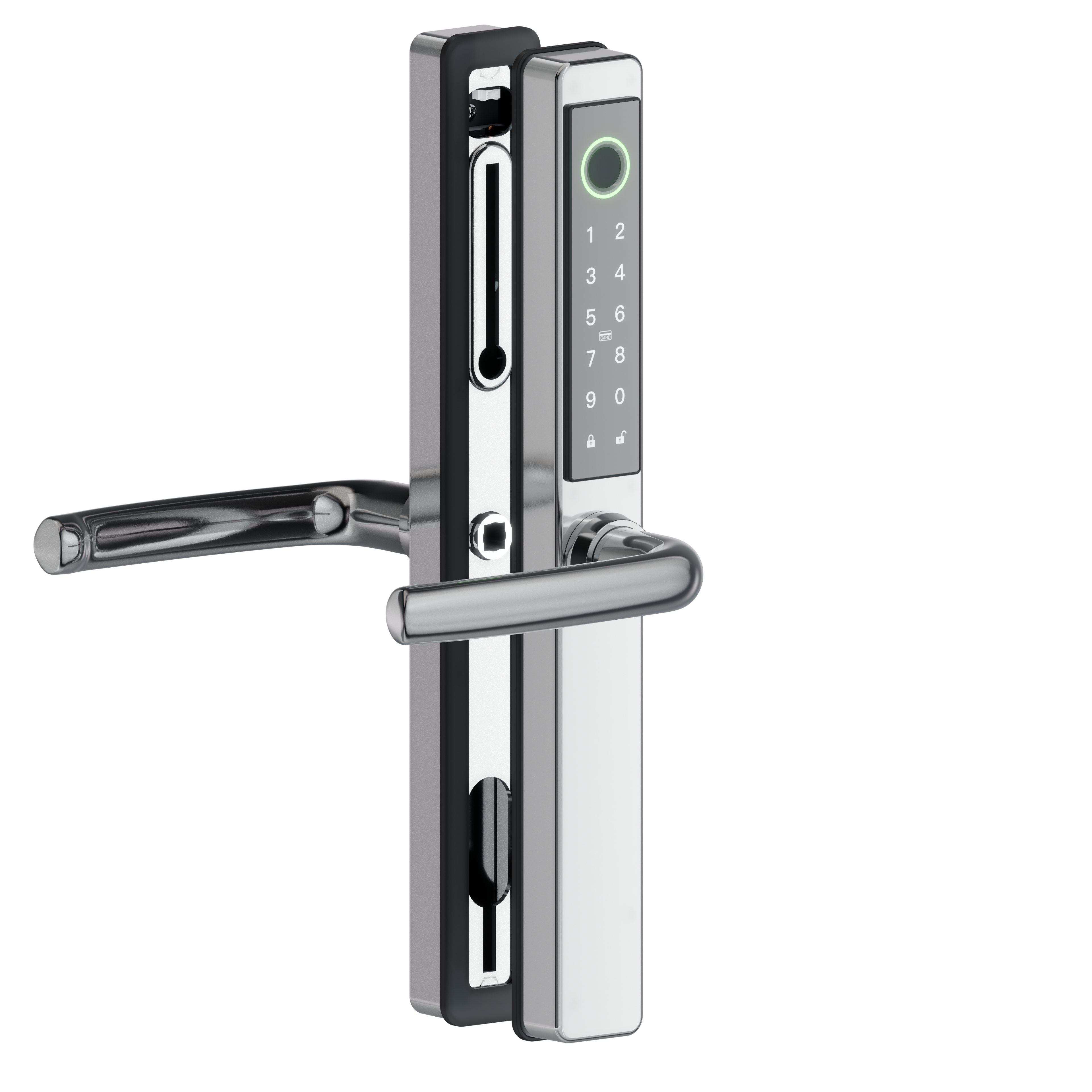 Origin Smart - Plus |  304 Stainless Steel Smart Door Handle with Fingerprint, App Control & Voice Assistant Integration