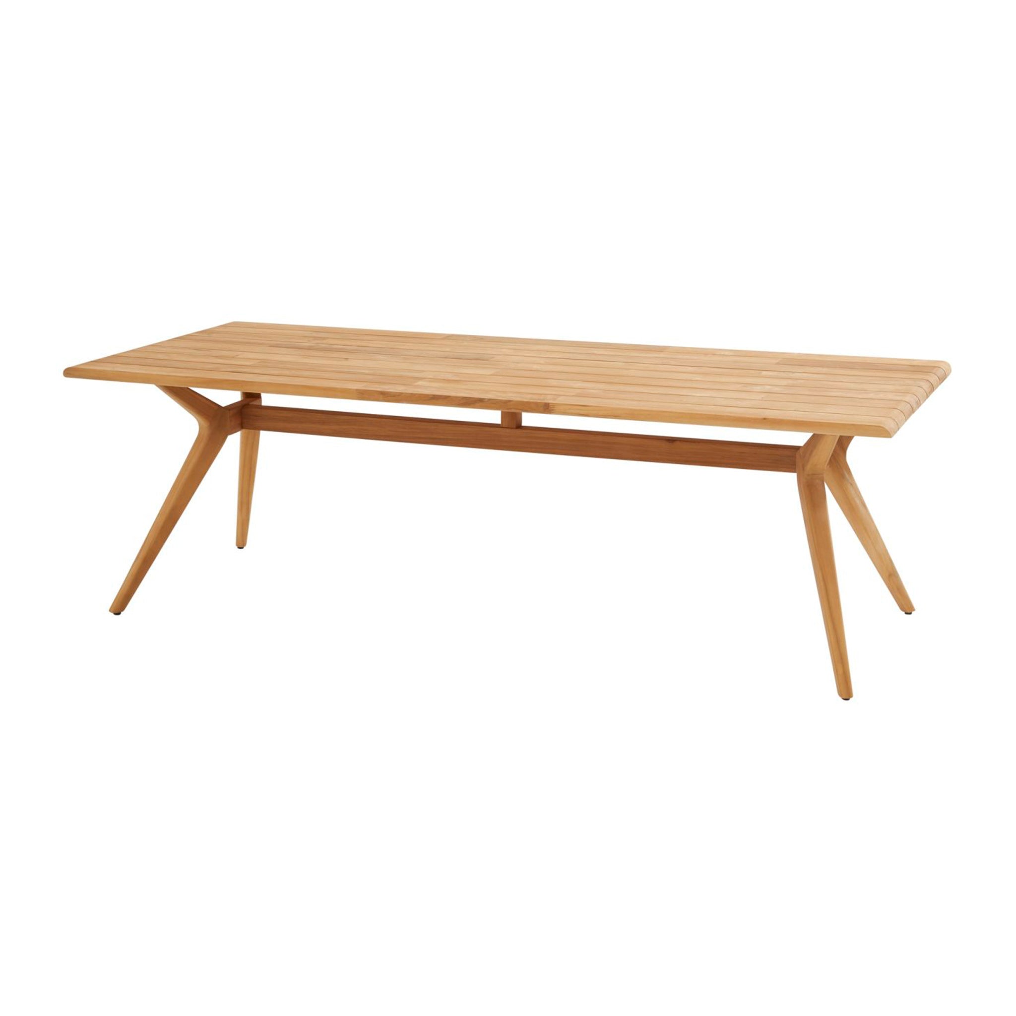 Sempre 6 Seat Rectangular Dining Set with Teak Table in Light Grey