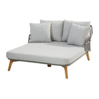 Sempre Double Lounger in Light Grey
