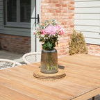 Sora 8 Seat Rope Dining Set with Teak Table in Stone