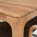 Sora 8 Seat Rope Dining Set with Teak Table in Stone