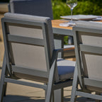 Pacific Lifestyle - Stockholm 6 Seat Rectangular Dining Set in Marl Grey