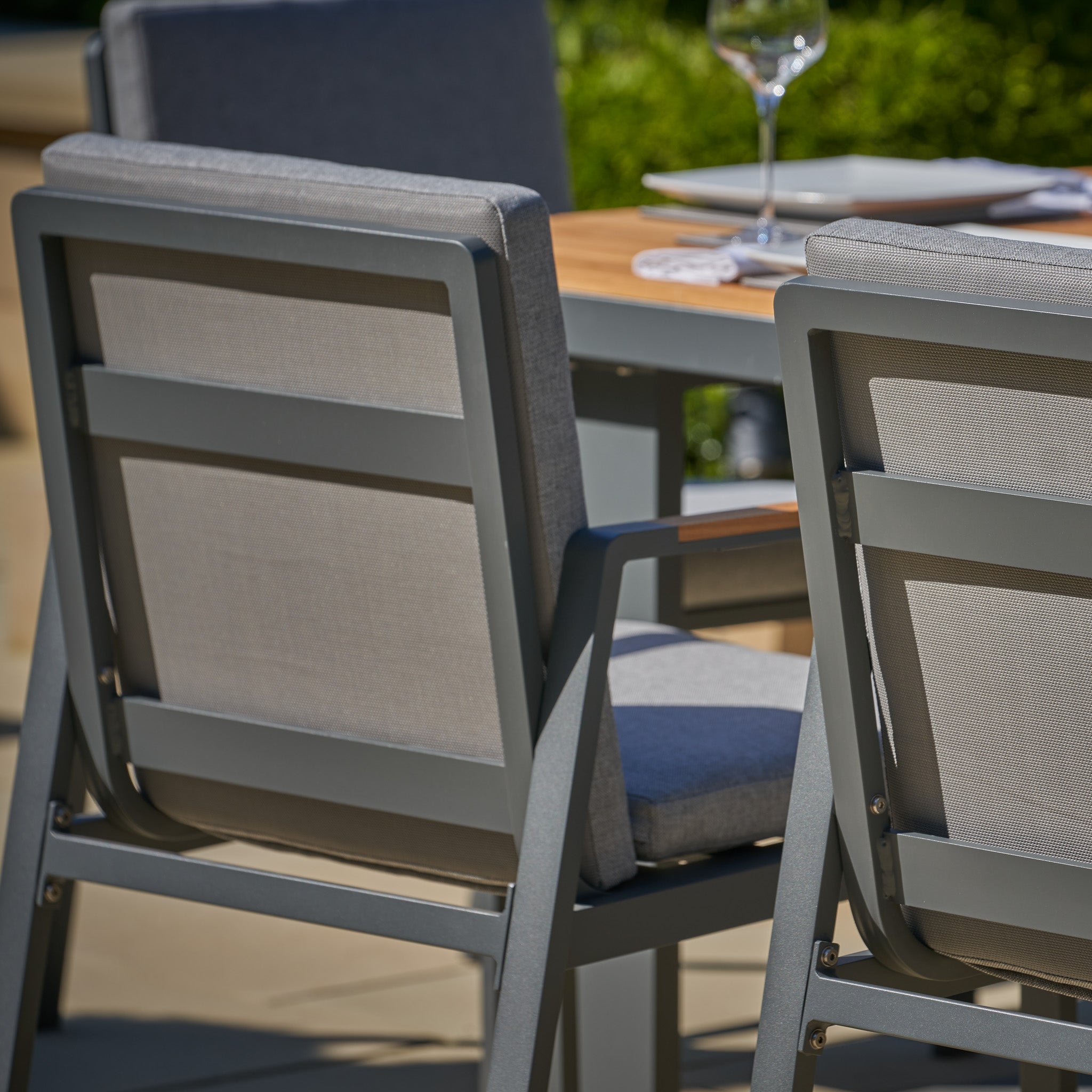 Pacific Lifestyle - Stockholm 6 Seat Rectangular Dining Set in Marl Grey