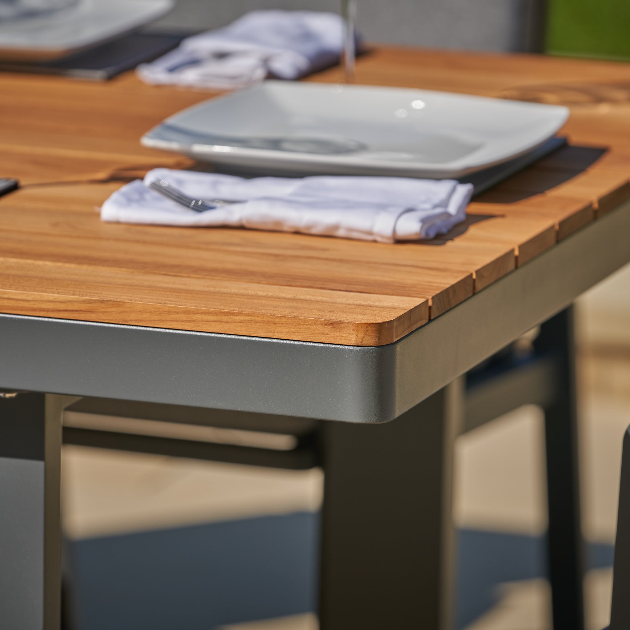 Pacific Lifestyle - Stockholm 6 Seat Rectangular Dining Set in Marl Grey