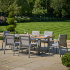 Pacific Lifestyle - Stockholm 6 Seat Rectangular Dining Set in Marl Grey