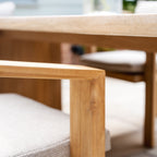Tivoli 6 Seat Dining Set with Marble Dining Table in Fawn