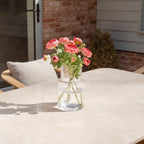 Tivoli 6 Seat Dining Set with Marble Dining Table in Fawn