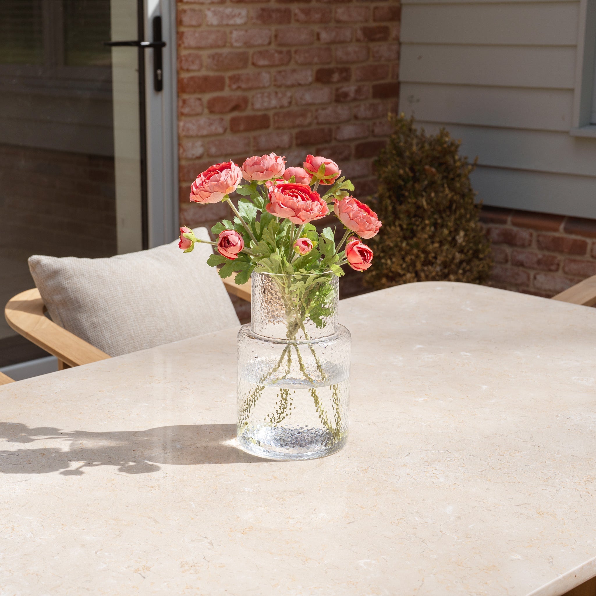 Tivoli 6 Seat Dining Set with Marble Dining Table in Fawn