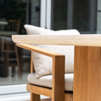 Tivoli 6 Seat Dining Set with Marble Dining Table in Fawn