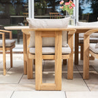 Tivoli 6 Seat Dining Set with Marble Dining Table in Fawn