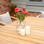 Tivoli 8 Seat Dining Set with Teak Dining Table in Fawn