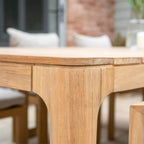 Tivoli 8 Seat Dining Set with Teak Dining Table in Fawn