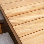 Tivoli 8 Seat Dining Set with Teak Dining Table in Fawn
