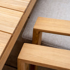 Tivoli 8 Seat Dining Set with Teak Dining Table in Fawn