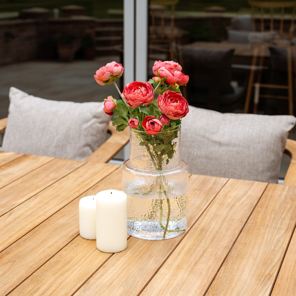 Tivoli 8 Seat Dining Set with Teak Dining Table in Fawn