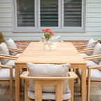 Tivoli 8 Seat Dining Set with Teak Dining Table in Fawn