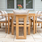 Tivoli 8 Seat Dining Set with Teak Dining Table in Fawn