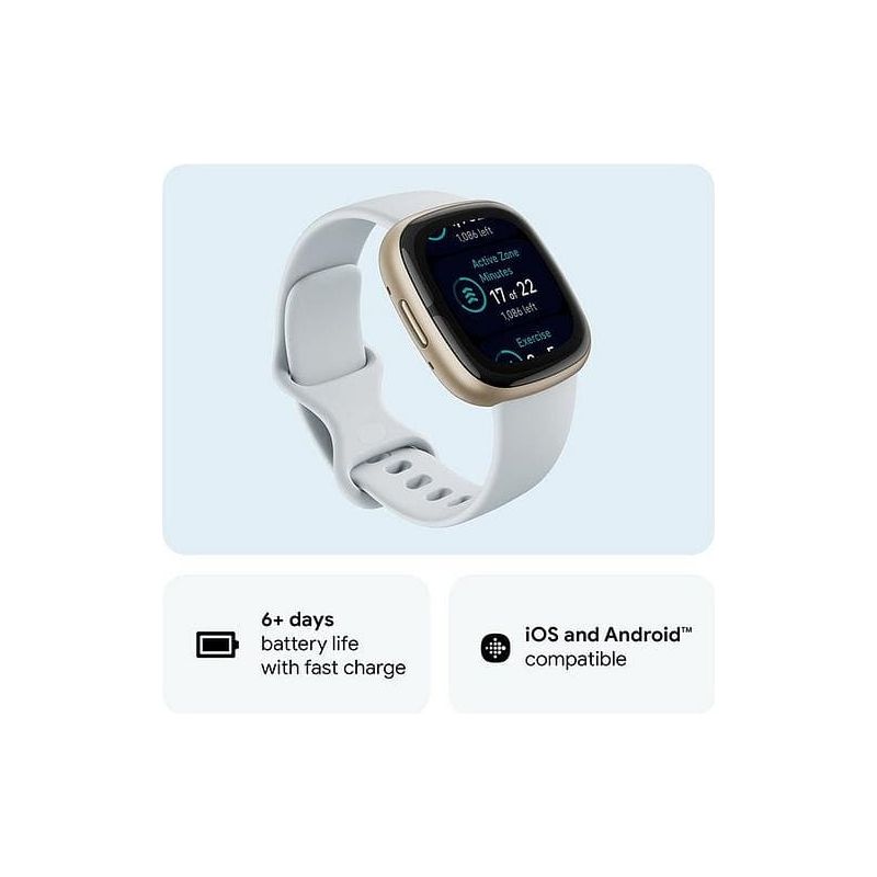 Fitbit Sense 2 Smart Watch - Blue Mist/ Soft Gold