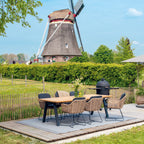 Belmond 6 Seat Dining Set with Teak Table in Natural