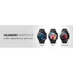 HUAWEI Watch 2 Sport Smartwatch, Fitness and Activities Tracker with Built-in GPS, Heart Rate, Music, Smart Notificatons, IP68-Life Waterproof - Black