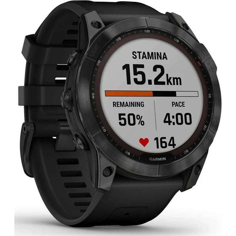 Garmin Fenix 7X Sapphire Solar HRM GPS Multisport Watch – Black