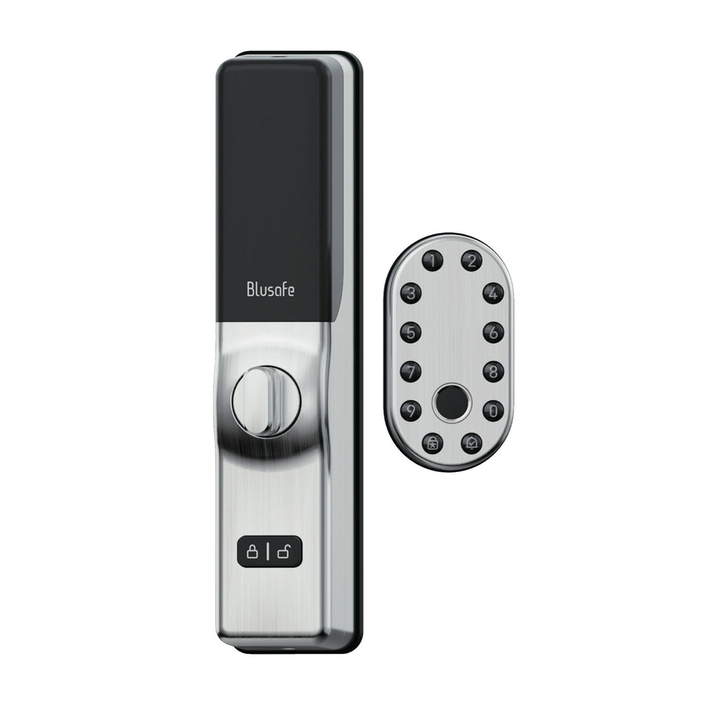 Yunity Brushed Nickel - Smart Escutcheon Smart Door Lock To Suit Pull Bars, Auto Locks, Slam Shut Multi Points