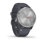 vívomove® 3S Silver stainless steel bezel with granite blue case and silicone band