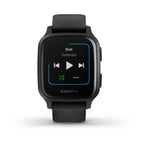 Garmin Venu Sq Music Edition Slate Aluminium Bezel with Black Case and Silicone Band