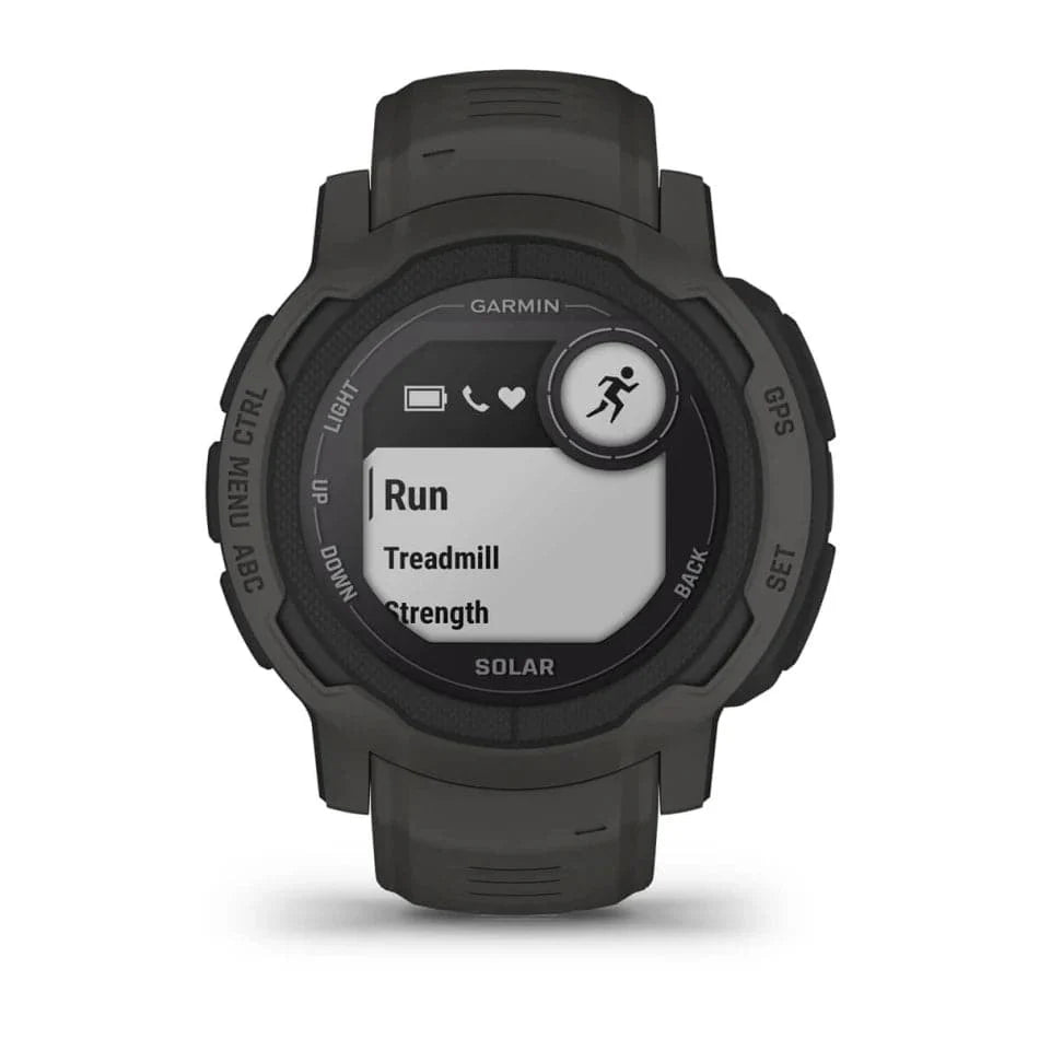 Garmin Instinct 2S SOLAR, Smaller Rugged GPS Smartwatch, Built-in Sports Apps and Health Monitoring, Solar Charging and Ultratough Design Features, Graphite