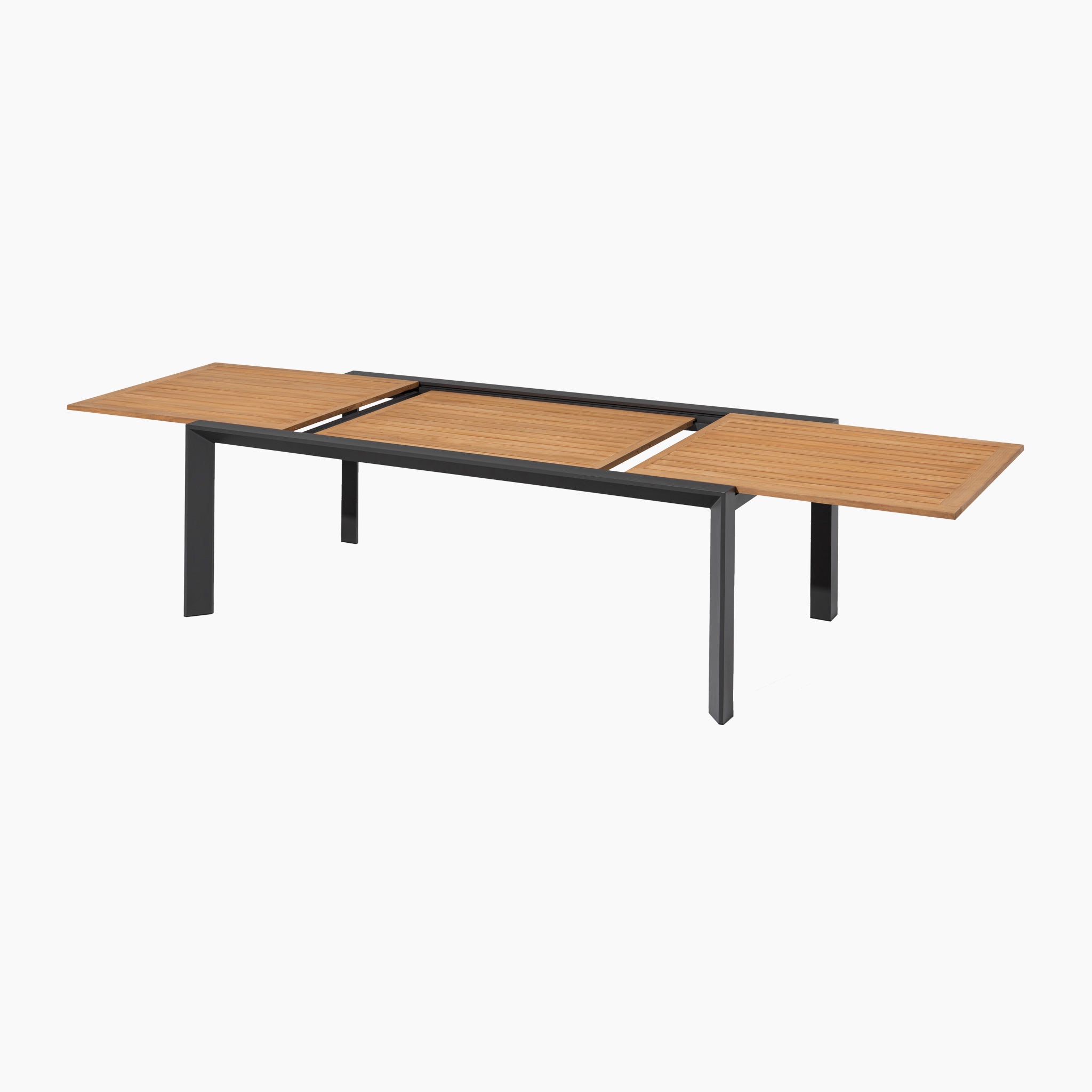 Palma 10 Seat Rope Extending Teak Dining Set in Grey