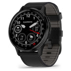 Garmin Venu 3 (45mm) Slate Stainless Steel Bezel / Black Leather Strap