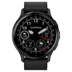 Garmin Venu 3 (45mm) Slate Stainless Steel Bezel / Black Leather Strap