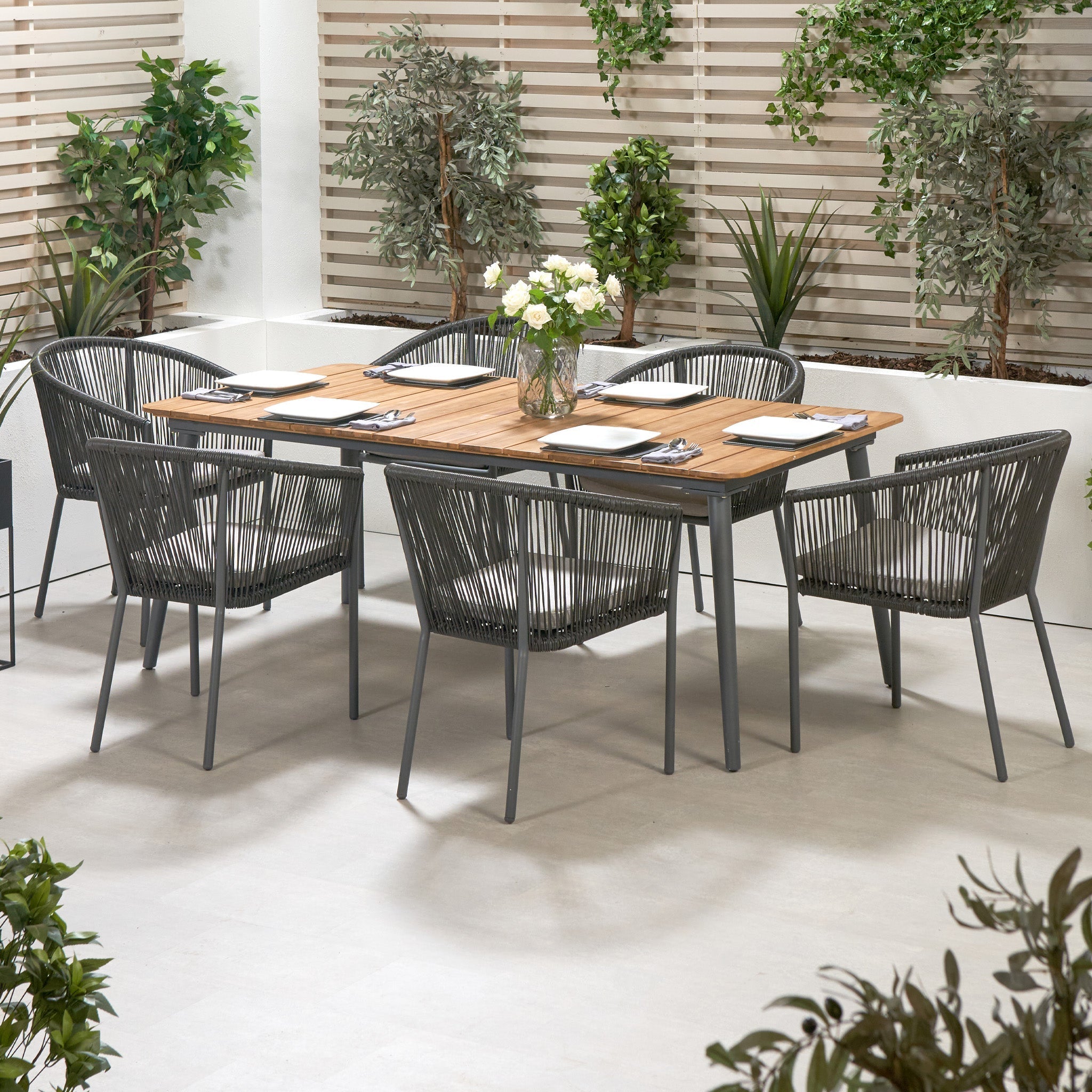 Pacific Lifestyle - Reims Dining Set in Grey