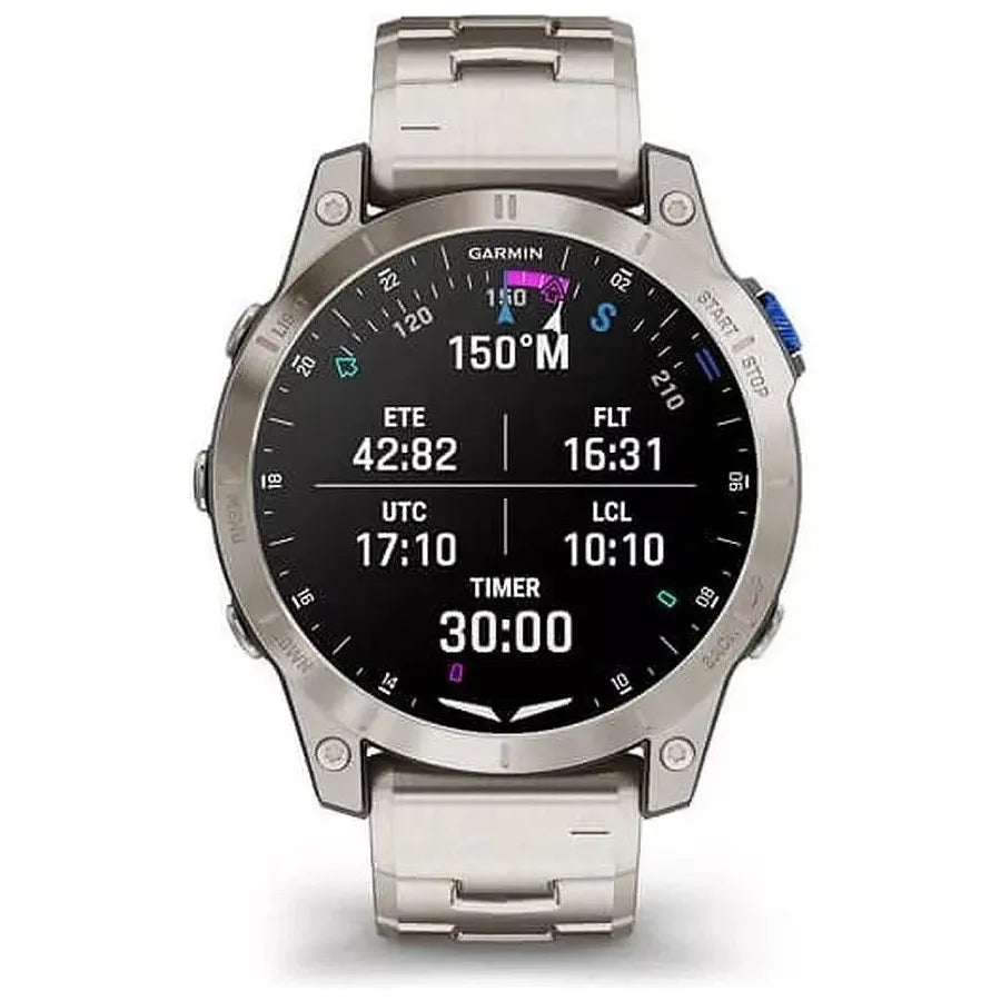 Garmin D2 Mach 1 Pro Aviator Smartwatch – GPS Moving Map, Aviation Weather, AMOLED Display, Flashlight