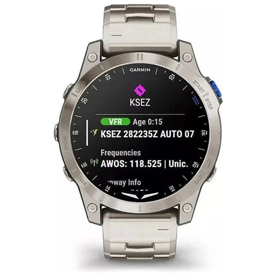 Garmin D2 Mach 1 Pro Aviator Smartwatch – GPS Moving Map, Aviation Weather, AMOLED Display, Flashlight