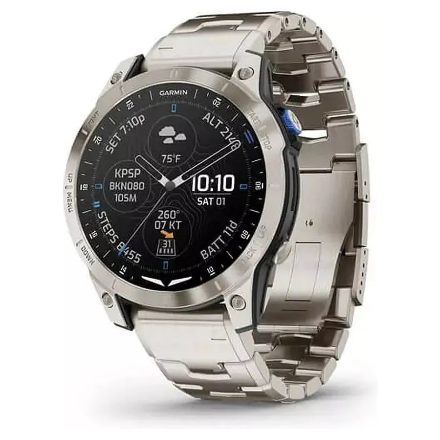 Garmin D2 Mach 1 Pro Aviator Smartwatch – GPS Moving Map, Aviation Weather, AMOLED Display, Flashlight