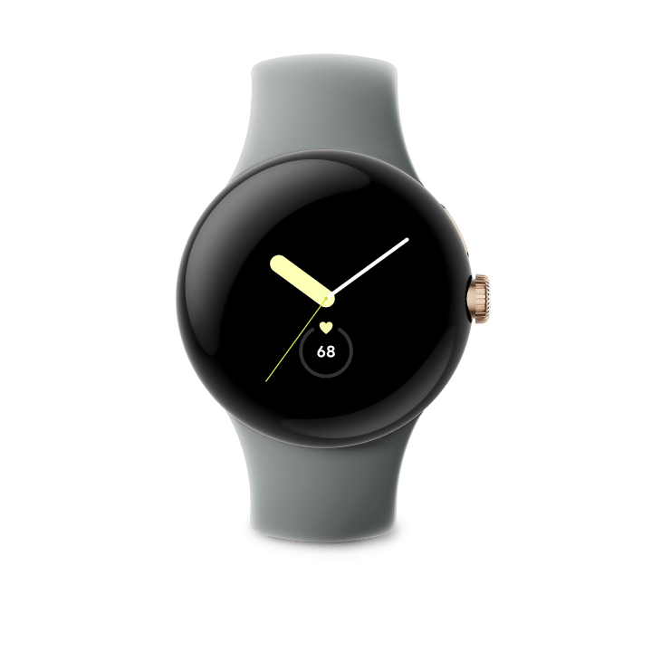 Google Pixel Watch LTE – Android Smartwatch with Activity & Heart Rate Tracking – Champagne Gold Stainless Steel Case with Hazel Band